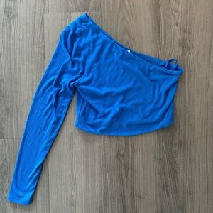 Revolve 1 shoulder long sleeve crop